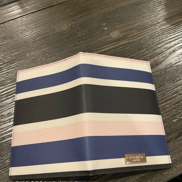 Kate Spade Pink/Blue/Black striped passport Holder
NWOT - Picture 2 of 6